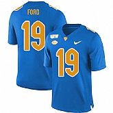 Pittsburgh Panthers 19 Dontez Ford Blue 150th Anniversary Patch Nike College Football Jersey Dzhi,baseball caps,new era cap wholesale,wholesale hats